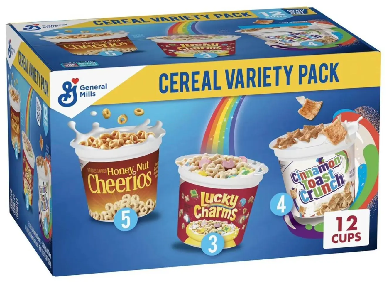 General Mills Cereal Cups, Variety Pack, 12 Pack. General Mills Cereal Cups, Variety Pack, 12 Pack.