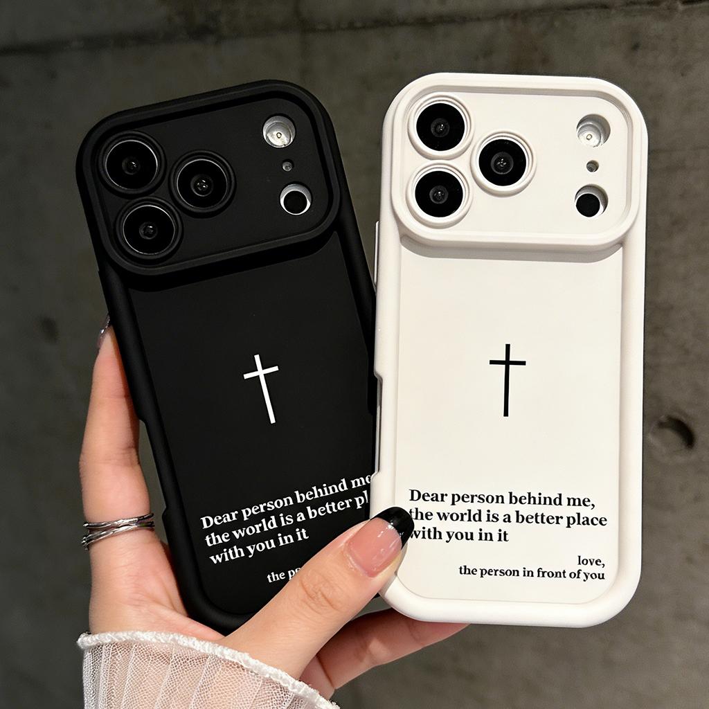 Dear Person Behind Me Christian Cross Phone Case for iPhone 11/12/13/14/15/16/17 Pro Max Plus & 17 Air, Inspirational Religious Shockproof Case TYJT260409023
