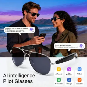 New Bluetooth-compatible Ai Smart Glasses, Anti-Blue Light Sunglasses, Bluetooth-compatible Call/music/assistant, Remote Photo, Ai Translation, Unisex Business Glasses