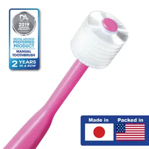 Brilliant Baby Toothbrush by Baby Buddy, for Ages 4-24 Months, Round Head, Bristles Clean All-Around Mouth