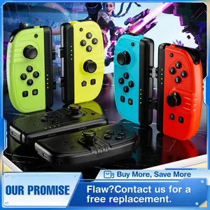 JoyPad L/R Controller for Nintendo Switch - Ergonomic Design with 6-Axis Sensor Dual Vibration Wake-up Function Motion Control Green Yellow Console Compatible with Switch Lite OLED Durable ABS Material