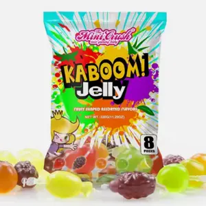 Kaboom Jelly Popping Fruit Shaped Jelly Assorted Flavors 11.11 oz (325g) Fun Snack jelly  fruits