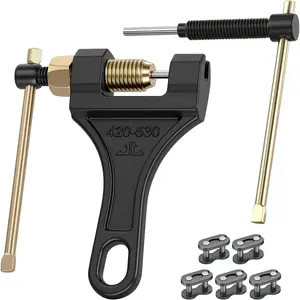 420-530 Chain Breaker Motorcycle Chain Breaker Tool with 420 Chain Master Link Compatible with Mini Bike Bicycle Dirt Pit Bike ATV Quad Go Kart #40 41 428 520 530 525 Chain Accessories Parts