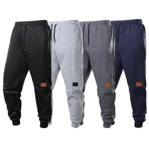 3 Pack Men's Sweatpants Joggers Drawstring Waist Knee Patch Elastic Cuff Casual Comfortable Sports Pants for Everyday Wear