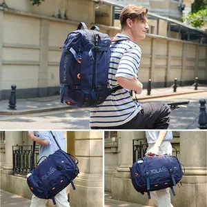 Tolaccea Travel Laptop Backpack for Men Women, 40L-50L Expandable Carry On Backpack with Wet Dry Compartment, TSA Approved Daypack Fits 16 Inch Laptop, Convertible Rucksack Duffel Bag for Work Travel Fathersdaygift