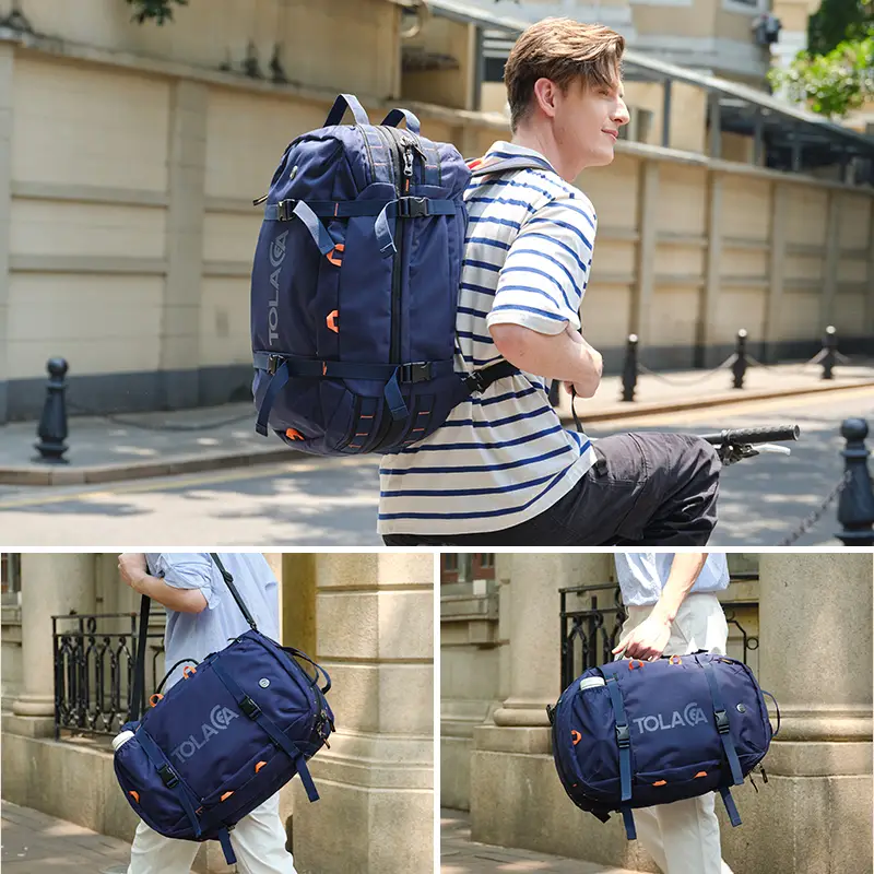 TOLACCEA Travel Essential 40L-50L Expandable Flight Approved Backpack - TSA Friendly Carry On Laptop Bag Fits 15.6"-17" Laptop, Convertible Duffel to