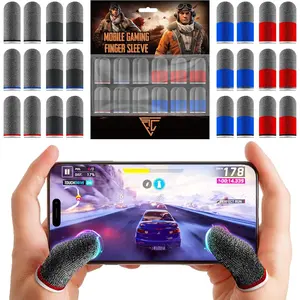 Finger Sleeves for Gaming - Pack of 24 Anti , Anti Dryness, Breathable   Finger Gloves -  Fibber Thumb Sleeves Gaming Mobile (Multi-Colour)