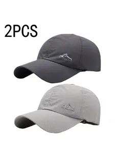 2pcs Fashion Sport Baseball Caps, Sports Outdoor Hats, Quick-Dry Breathable Outdoor Sports Fitness, Unisex Couple Choice, All Seasons Slim-Fitting