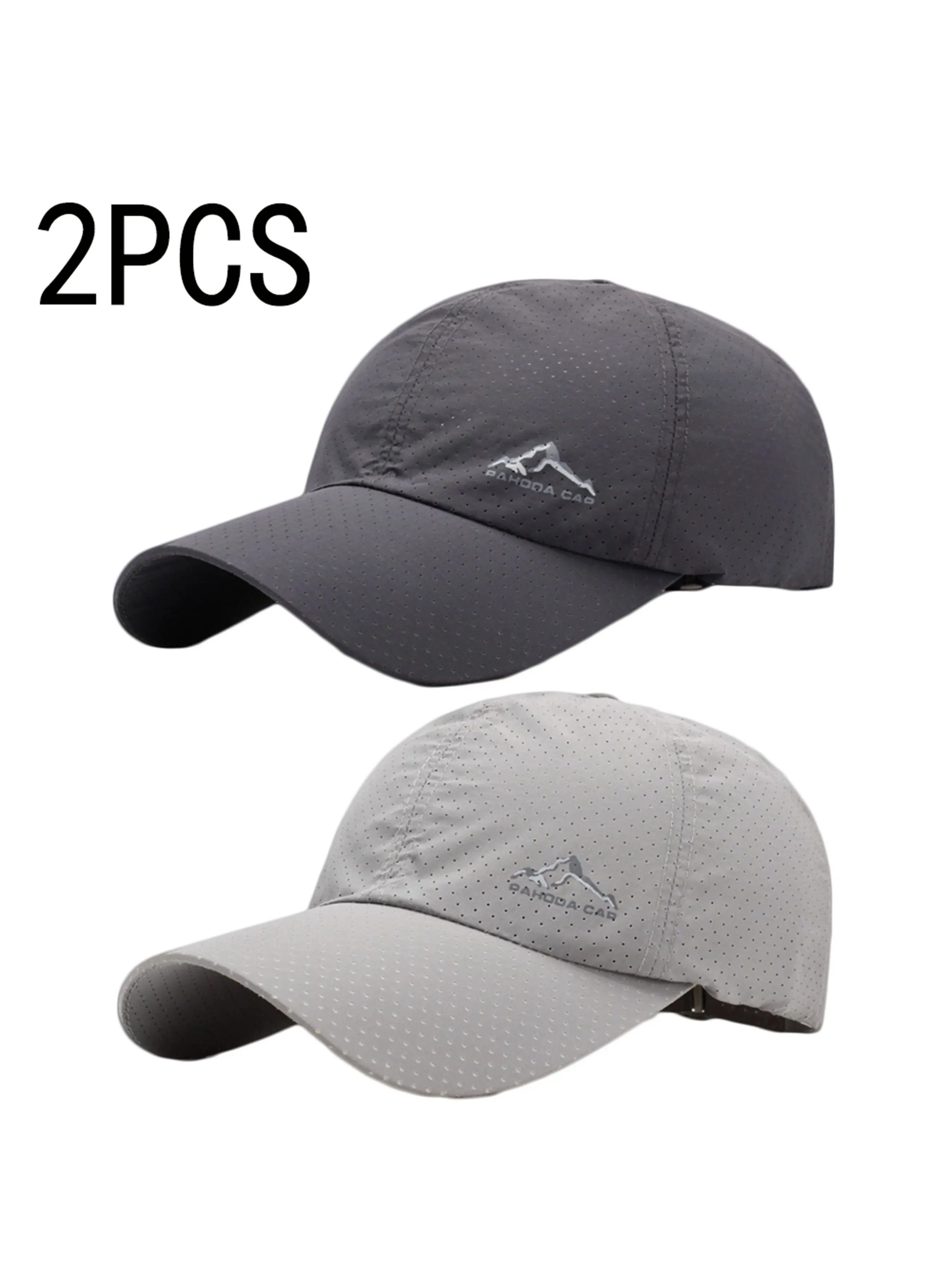 2pcs Fashion Sport Baseball Caps, Polyester Cap, Sports Outdoor Hats, Quick-Dry Breathable Outdoor Sports Fitness, Unisex Couple Choice, All Seasons Slim-Fitting