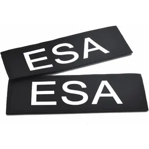 2 Pack Reflective Service Dog Patches with Hook Back for Pet Collar Vest Harness - 3 Sizes