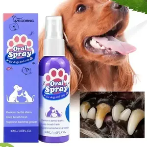 Pet Teeth Cleaning Spray for Cats and Dogs, Oral Care to Remove Tooth Stains, Fresh Breath and Whitening, Eliminate Bad Breath