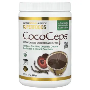 California Gold Nutrition Superfoods, CocoCeps, Organic Cocoa, Cordyceps & Reishi, 7.93 oz (225 g)
