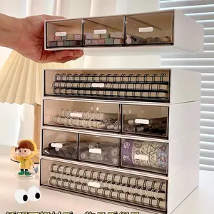 Stackable Drawer Desk Organizer Box, Cosmetic Storage Rack, Dustproof Office Supplies Holder, Small Items Organization