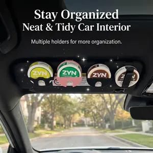 Car Visor Dip Can Holder, Compact Durable Organizer,Essential Accessory for Zyn Pouches,Gift for Boyfriends or Husbands, Also Great for Free Storage|   Perfect for Cars, Trucks, SUVs fathersdaygiftideas clip-on black organizer 3D-Printed Sleek Holster