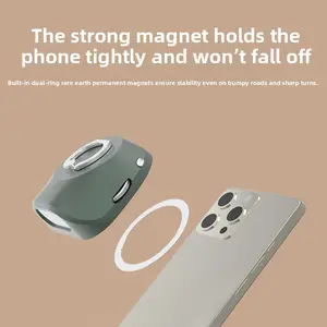 2026 New Model Rotating Finger Ring Stand, Magnetic Bluetooth Speaker Mobile Phone Amplifier Sound Amplifier with Call Noise Reduction