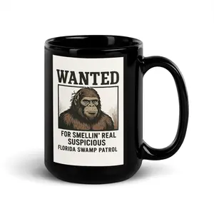 WANTED: For Smelling Real Suspicious 15 oz Bigfoot Mug | Funny Sasquatch Coffee Cup | Sticks 'N Stones™ Cryptid Collection