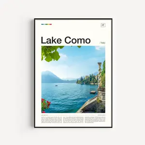 [UNFRAMED POSTER] Lake Como Italy Travel Poster: Archival Fine Art Print