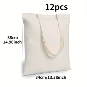 4 | 6 | 8 | 12-pack tote bags; lightweight, medium-sized, reusable grocery bags; ideal for DIY projects, advertising, promotions, gifts, and events. Perfect for picnics, everyday use, gift wrapping, and art projects; versatile tote bags suitable for