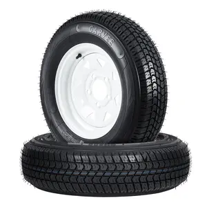 Garvee Upgraded Durable Trailer Tire & Wheel Assemblies – Includes 5.30-12 and 4.80-8 Sizes – Load Range C 6PR – 4 or 5 Lug, 8" or 12" Wheels – Appropriate for Utility, Camper, Boat, Travel Trailers – Complete Set for Reliable Performance