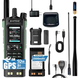 BAOFENG UV-32 Ham Radio Handheld, 10W Walkie Talkie Dual Band Radio with GPS, Bluetooth, APP Programming, Multi-Band, Wireless Copy Frequency, Type-C Rechargeable (UV 32 Baofeng/Baofeng UV 32)