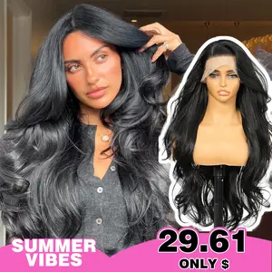 [ Summervibes BCHR HAIR ]13x6 Lace Front Wig 26'' Ombre Blonde Layered Wave Synthetic Lace Wig Long Wavy Hair Ombre Wigs for Women Natural Daily Use Heat Resistant Wig long synthetic wig