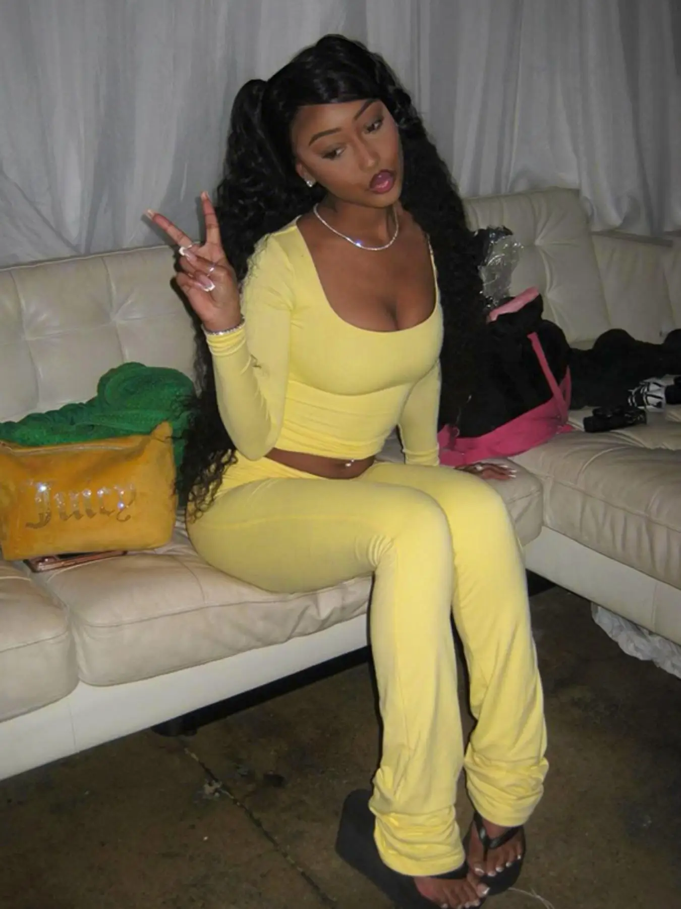 Women's Solid Long Sleeve Square Neck Tee & Pants Two-piece Set, Casual Fashion Cozy Two Piece Outfits for Daily Outdoor Wear, Ladies Clothes for Fall