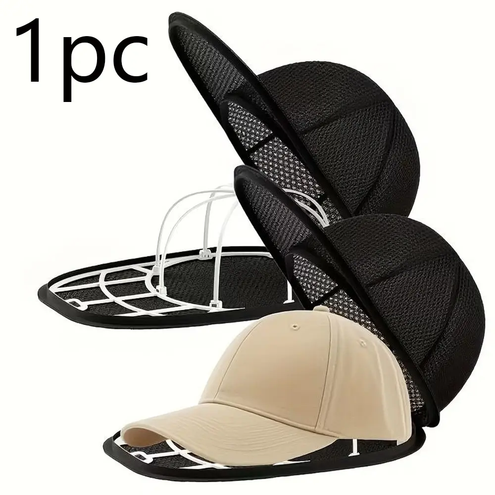 Hat Washer Cage with Mesh Bag, Baseball Cap Washing Rack, Protective Cleaning Cage, Efficient Hat Maintenance, Stylish Hat Cleaner, Wash Bags, Household Items