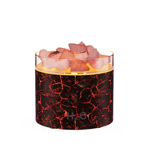 Volcanic Rock Aromatherapy Diffuser - Compact, Silent Mode, Natural Look Small Mist Humidifier with Colorful Light, Timer for Home, Bedroom Desktop