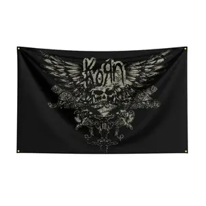 Korn Metal Rock Band Flag Banner Tapestry Wall Hanging Art, winter decoration Spooky