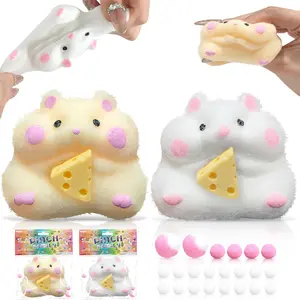 Handmade Taba Hamster Stress Relief Soft Silicone funny thing, Cute Squeeze Gift for Adults and Kids, Sensory Anxiety Relief, Party and Holiday Present