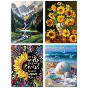 5D Diamond Art Aurora View Pattern Mosaic Embroidery Full Round Drill Rhinestone DIY Cross Stitch Craft Set for Home Wall Decoration