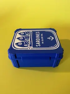 Sardine Tin Vial Storage Case | 3D Printed Organizer Box | Compact Travel Case (Peptide Friendly)