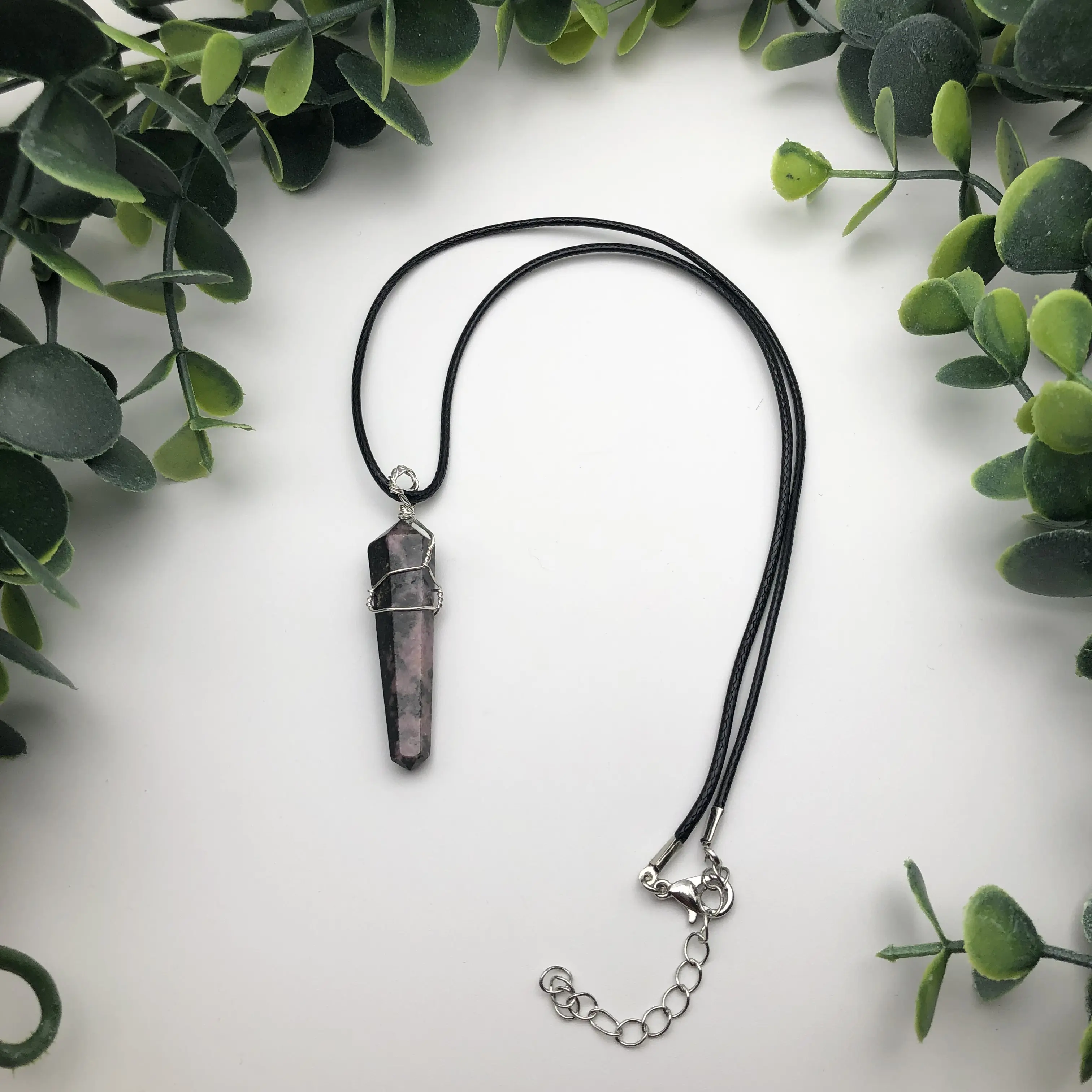 Rhodonite Pendant Necklace
