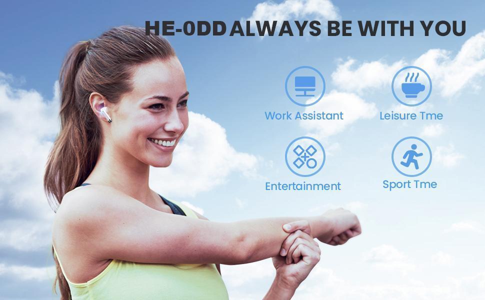 【NNT6001】Wireless Bluetooth Headset – ENC Noise Cancellation, True Wireless In-Ear Headphones, 2024 Model, Bluetooth 5.3, IPX5 Waterproof, Ideal for Sports, Travel, Work & Daily Use, Comfortable & Reliable, Thoughtful Gift for Music Lovers & Holidays