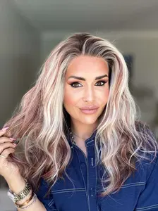 IMstyle Melanie Cinnamon Spice with Rooting Beach Wavy Glueless Pre-plucked Natural Hairline 13*4 Lace Front Synthetic Wigs