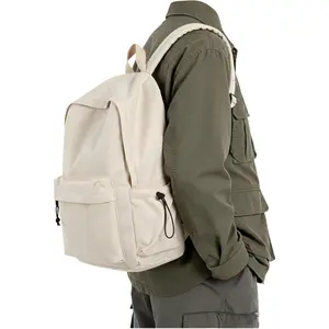White School Backpack for Girls Women, Waterproof High School Book Bag Cute Backpack for Men Teens Boys, Lightweight Mini Classic Basic College Backpack Middle School Back Pack Daypack