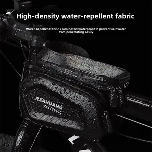 2026 New Bicycle Bag Front Frame Bag Mountain Bike Bag Phone Bag Touchscreen Waterproof Hard Shell Bag Essential Cycling Gear