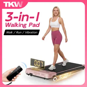 TKW Easy Storage Walking Vibration Pad P1,Vibration,Vibrating Plate, Remote Control Lightweight Under Desk Treadmills For Home & Office,Servo Motor Technology, 4 in 1 Portable Walking Pad Treadmill,Adjustable Incline, 300lbsWeight Capacity