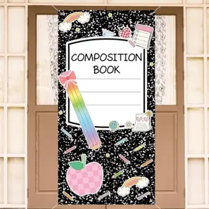 2D Flat Banner Door Decor, Back-To-School Classroom Decoration, Welcome Sign for School Doors, Wall Door Decoration, No Power Needed