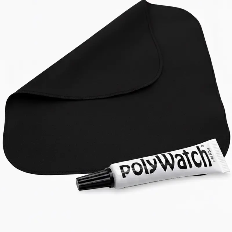 PolyWatch Plastic Watch Scratch Remover Polish with Microfiber polishing Cloth Professional Polish for Acrylic Watch Crystal Repair & Restoration