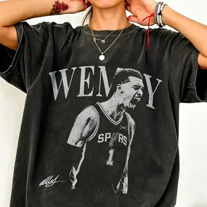 Victor Wembanyama "Wemby" Spurs Vintage Tee, Basketball Fan Shirt