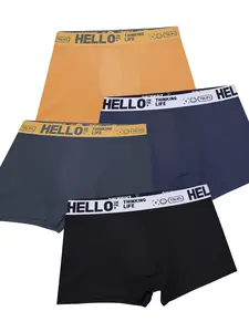 Men's Bamboo Fiber Briefs Set, 4pcs S-4xl Loose Fit Underwear, All Season Comfortable Casual Innerwear, Soft Eco-Friendly Fabric