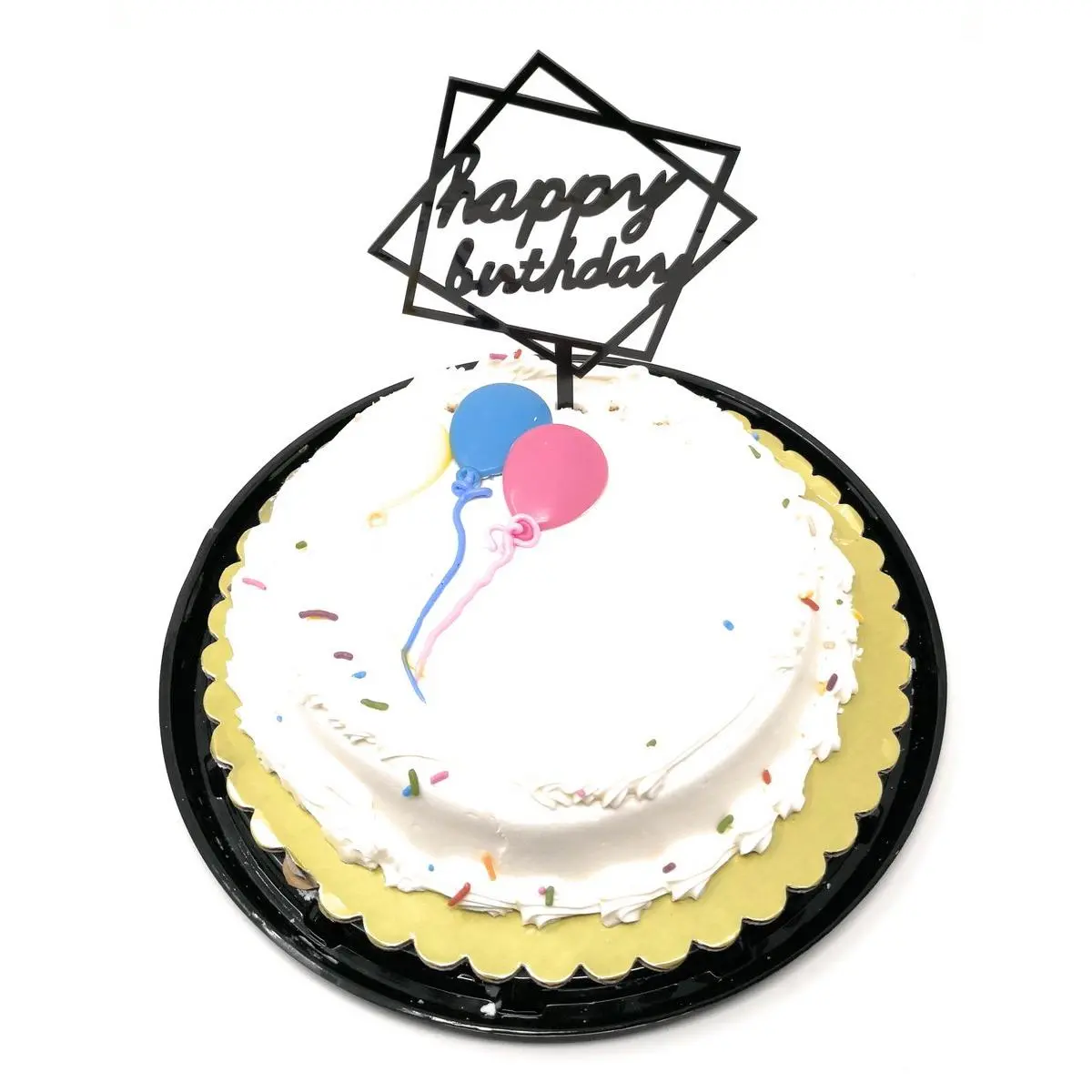 Happy Birthday Cake Topper Acrylic First Birthday Party Decoration, Favorite Topper for Cake Decorations TOP008 Photo Cardboard