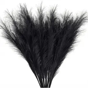 25PCS Majestic Faux Pampas Grass Bundle - 21.6" /55cm Tall, Large Artificial Plants for Effortless Boho Decor - Lush Vase Filler, Perfect Flower Arrangement Accent, Enhance Kitchen & Home Aesthetics with Low-Maintenance Beauty