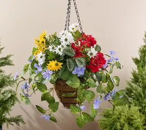 Indoor/Outdoor Wildflower Hanging Basket by Valerie