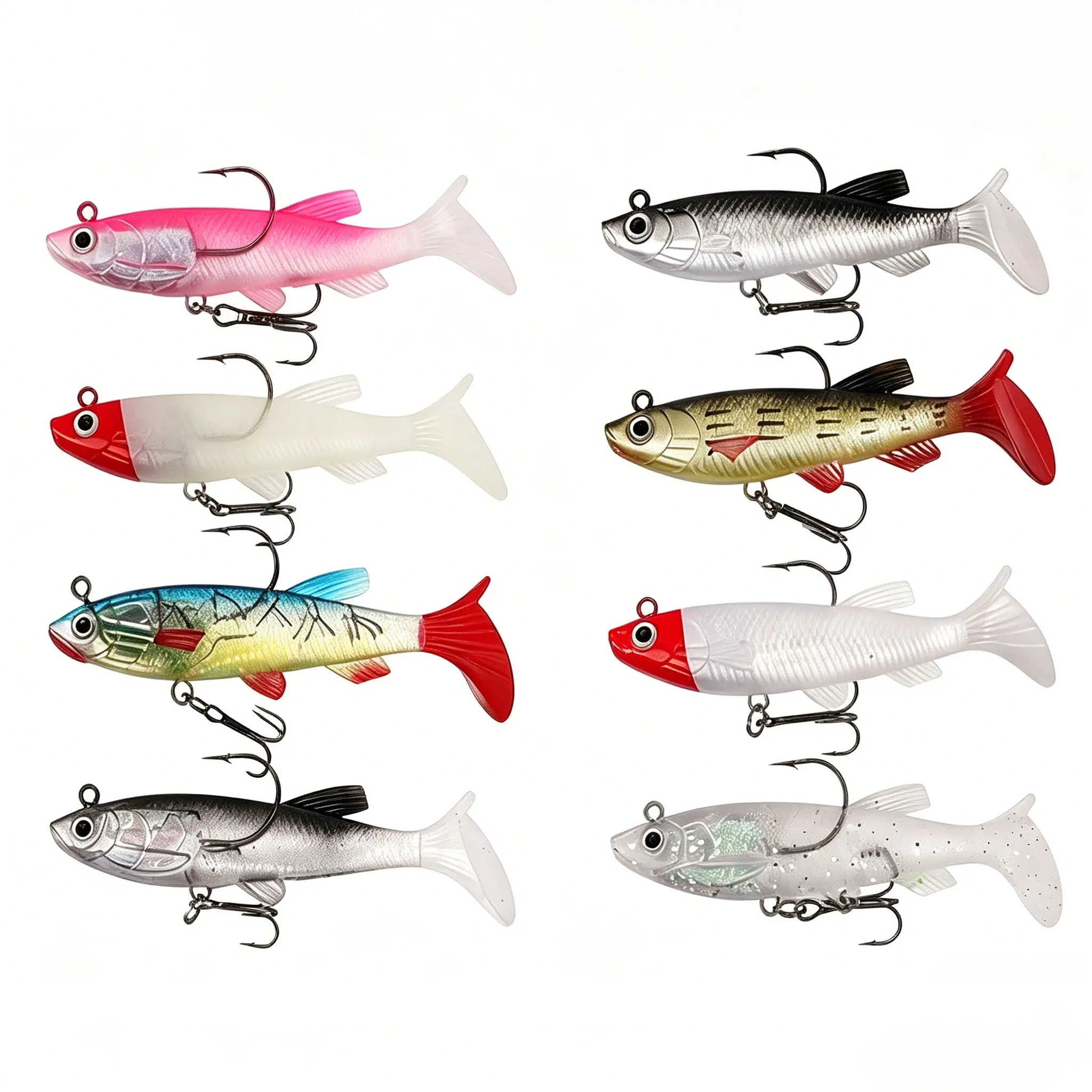 T Tail Lead Fishing Lure 8.5cm 13g, Ultra-Long Cast, Suitable for Bass and Trout, Tpe Soft Tail + 3D Fish Eye, Saltwater & Freshwater, Topwater Lure