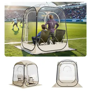 Pop Up Sports Tent 50x50 Inches, Outdoor Clear Bubble Shelter, Portable Instant Setup, Weatherproof and UV-Resistant Bubble Dome for Garden, Backyard, Beach, Camping, Picnics and Events