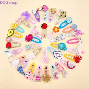 Girls Cute Cartoon Animal & Fruit BB Hair Clips, Sequin Water‑Drop Broken Hair Barrettes, Safe Non‑Slip Kids Hair Accessories, Lightweight Decorative Hair Pins for Daily Hairstyling, School Wear, Casual Outings and Holiday Party Looks