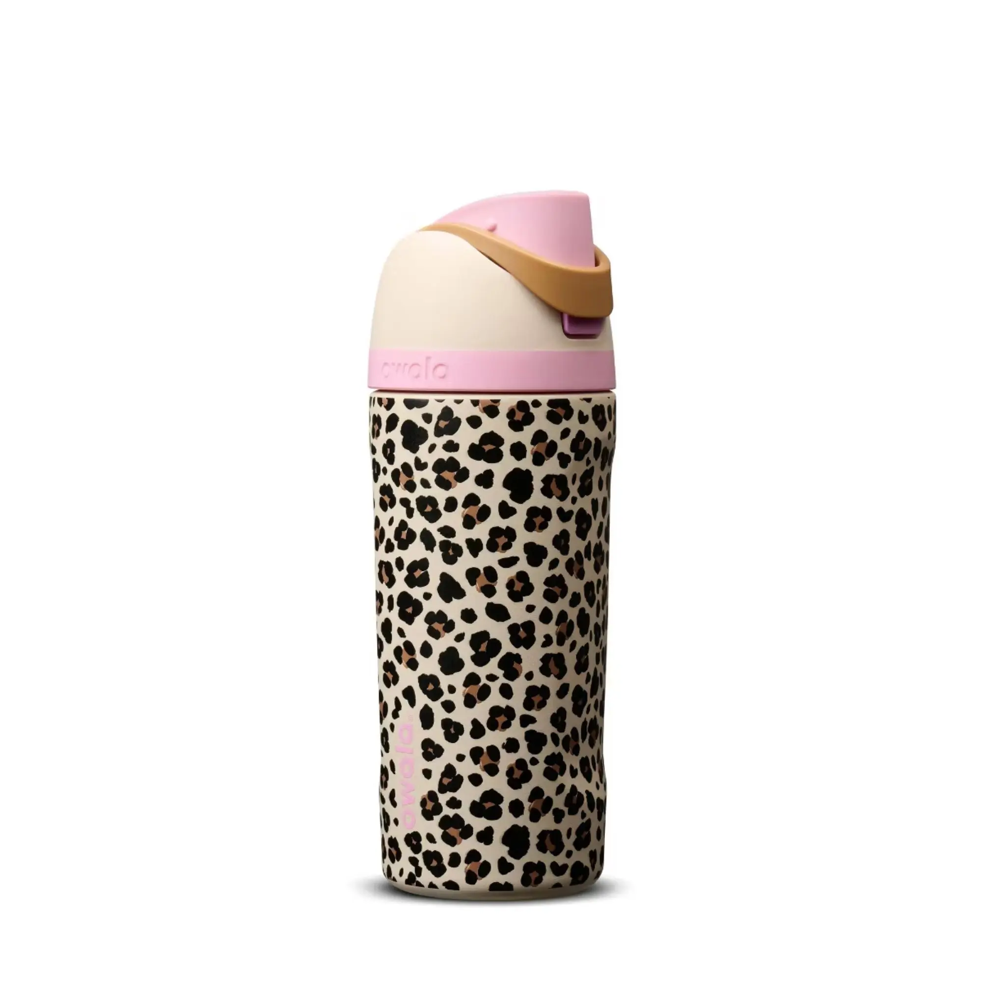 Owala Leopard Skin 16 fl oz Wild One Stainless Steel FreeSip Insulated Water Bottle for School Office Gym, Gift Idea