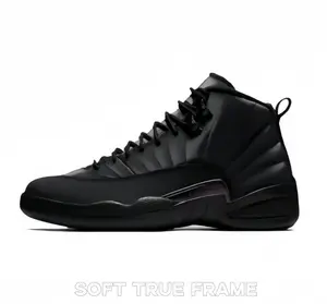 All-Black Suede High-Top Basketball Shoes | Winter Waterproof Warm Sneakers
